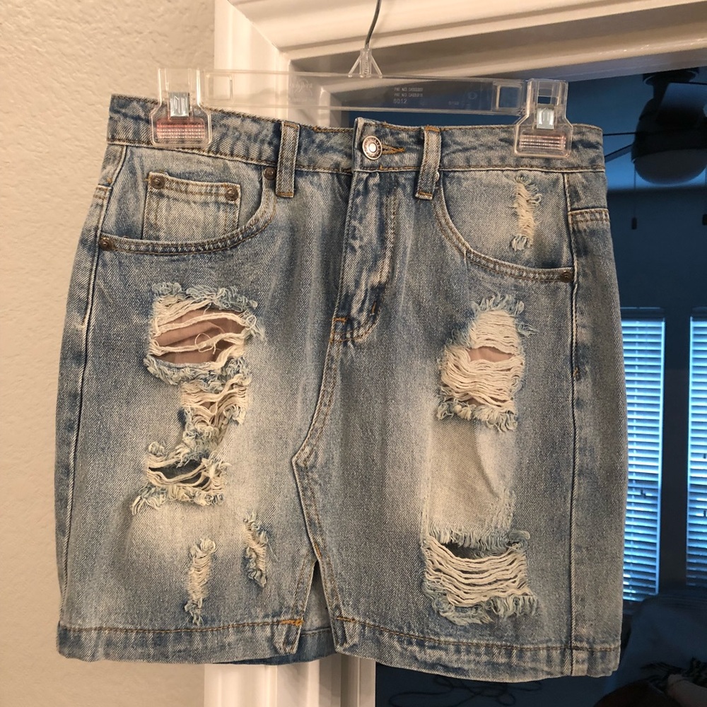 Denim Mini Skirt